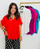 Pullover Back Pleat Collared Blouse (Reg.) - 5 Colors