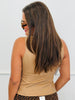 Faux Leather Snap It Sleeveless Top (Reg.) - 3 Colors