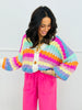 Rainbow Chunky Knit Cardigan (Reg. and Plus)