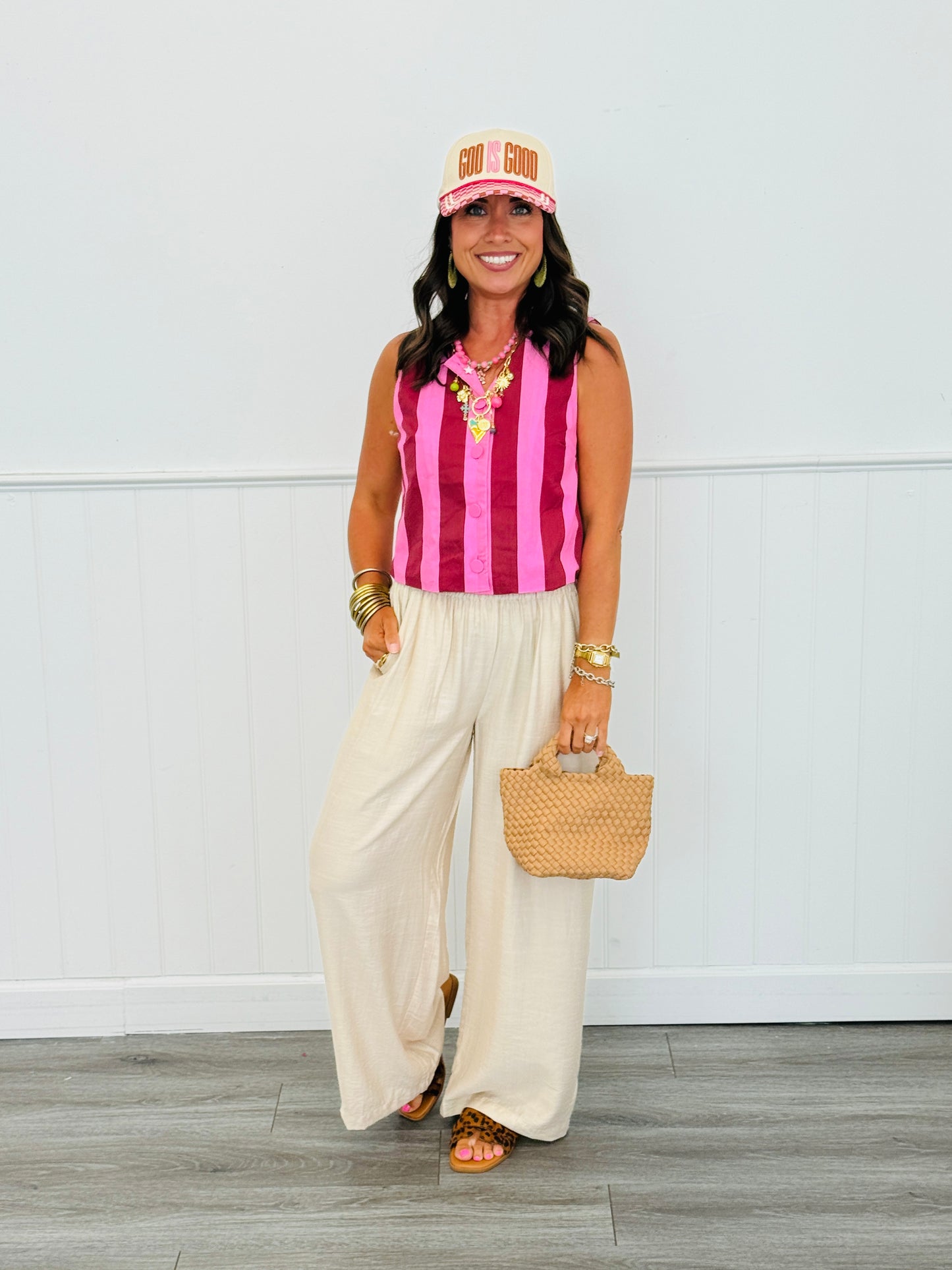 Wide Leg Pull On Pants (Reg & Plus) 4 Colors