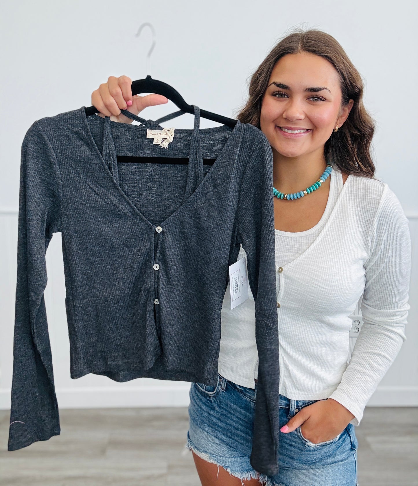 Contemporary Cutie Cardigan Top (Reg.)-2 Colors