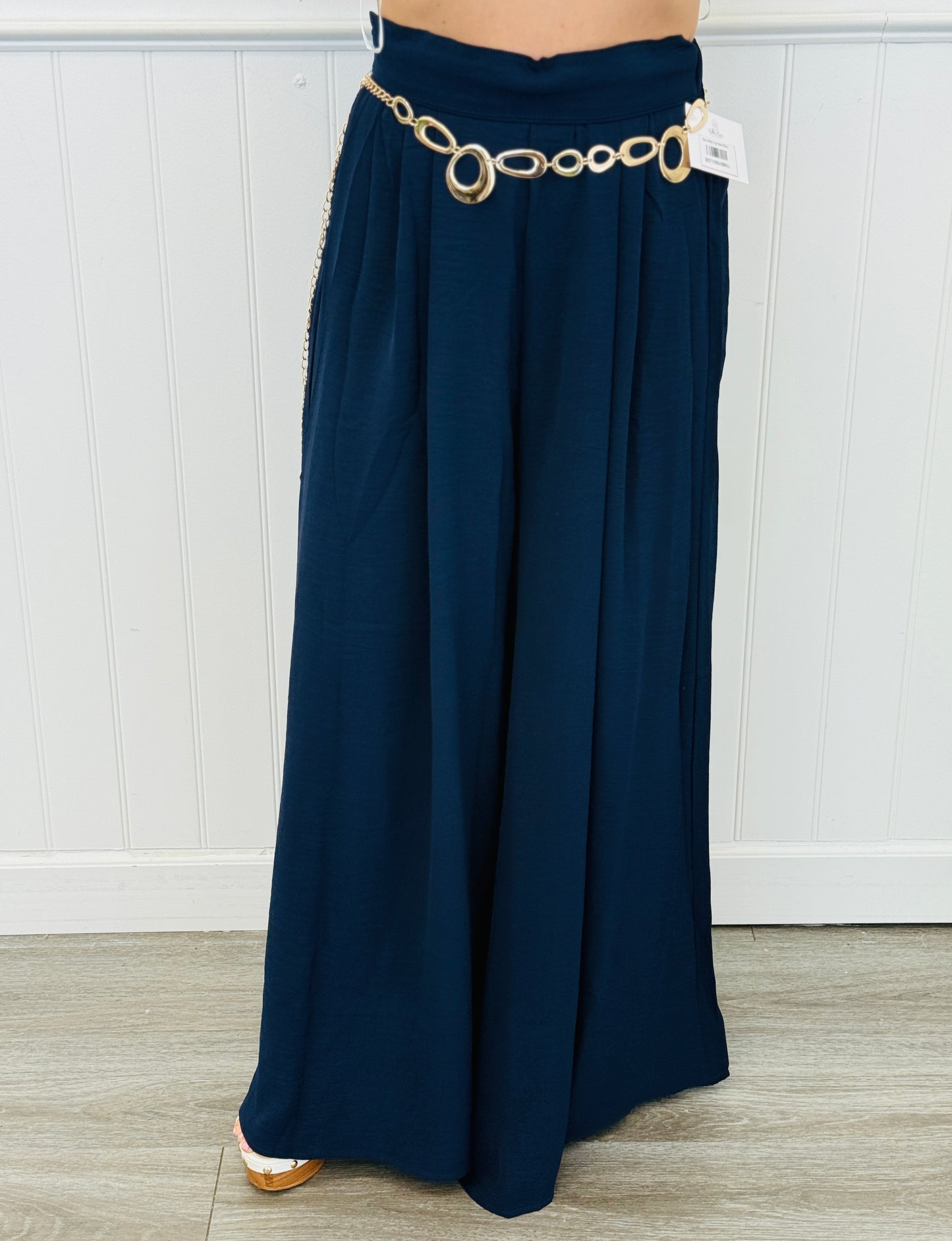 Navy Wide Leg Pants (Reg.)