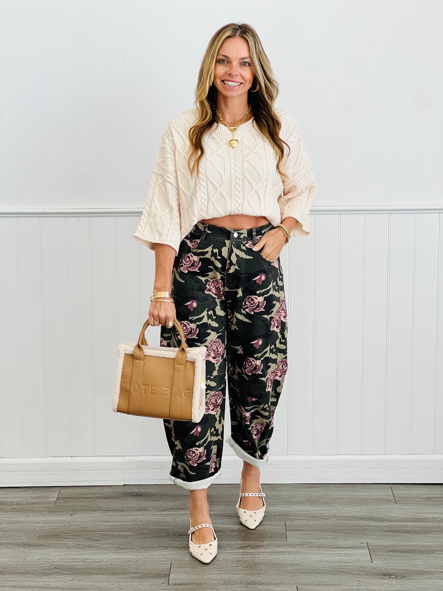Floral Camo Barrel Pants (Reg.)