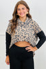 Mocha Leopard Cowl Neck Oversized Top (Reg.)