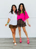 Pearl Buttons V-Neck Blouse (Reg.) - 2 Colors