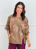 Chestnut Floral Print Sweatshirt (Reg.)