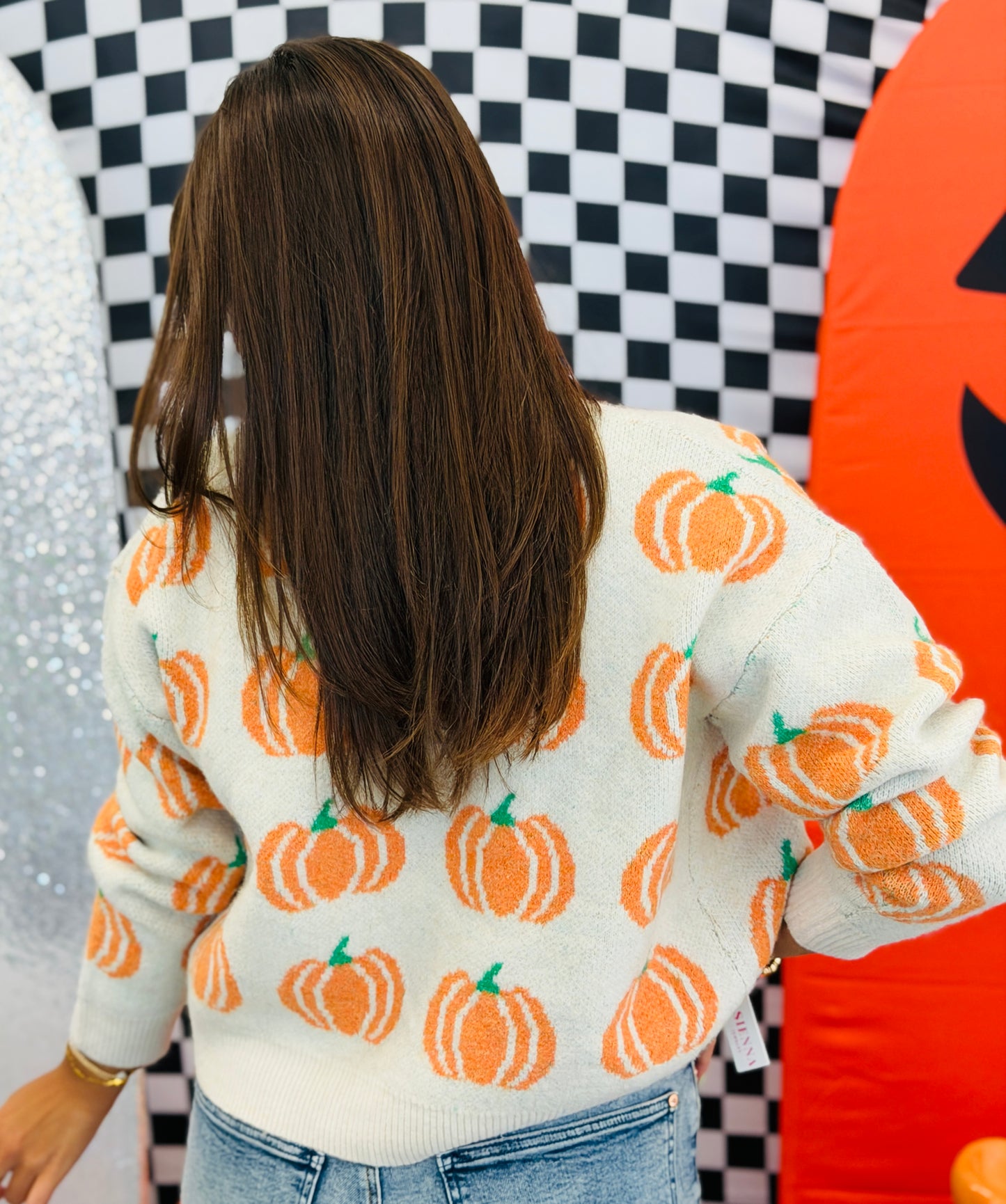 Harvest Charm Pumpkin Cardigan (Reg)