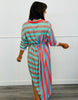 Mint Green Striped Maxi Shirt Dress (Reg & Plus)