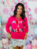 Hot Pink Merry & Bright Long Sleeve Top (Reg. and Plus)