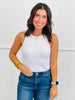 Rhinestone Embellished Sleeveless Bodysuit (Reg)- 2 Colors