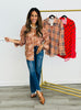 WR Brown Plaid Kathryn Button Up Top (Reg. & Plus)