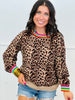 Multi Banded Leopard Print Sweatshirt (Reg & Plus)
