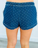 Dark Denim Polka Dot Low Rise Shorts (Reg.)
