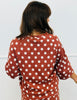 Rust Polka Dot Pullover Top (Reg.)
