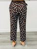 Choco/Blue Polka Dot Belted Trouser Pants (Reg.)