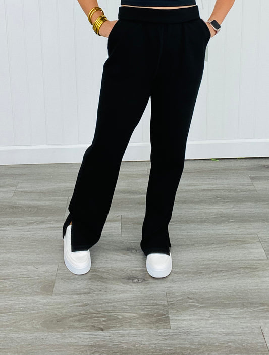 Black Elevated Lounge Pants (Reg & Plus)