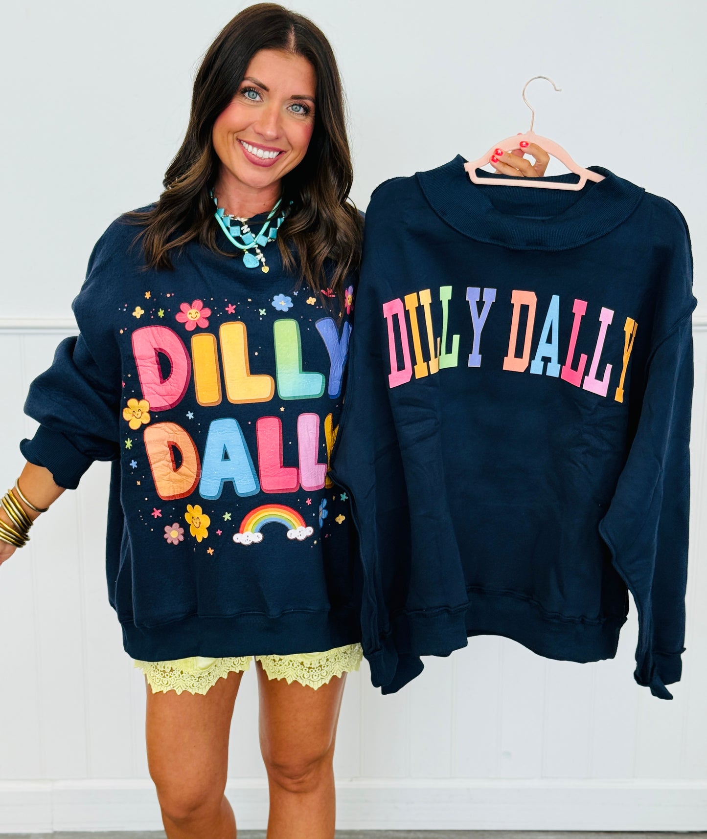 Navy Dilly Dally Reversible Sweatshirt (Reg.)