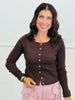 Fitted Button Up Sweater Cardigan (Reg.)-4 Colors