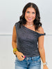 Glitter One Shoulder Fitted Top (Reg.) - 6 Colors
