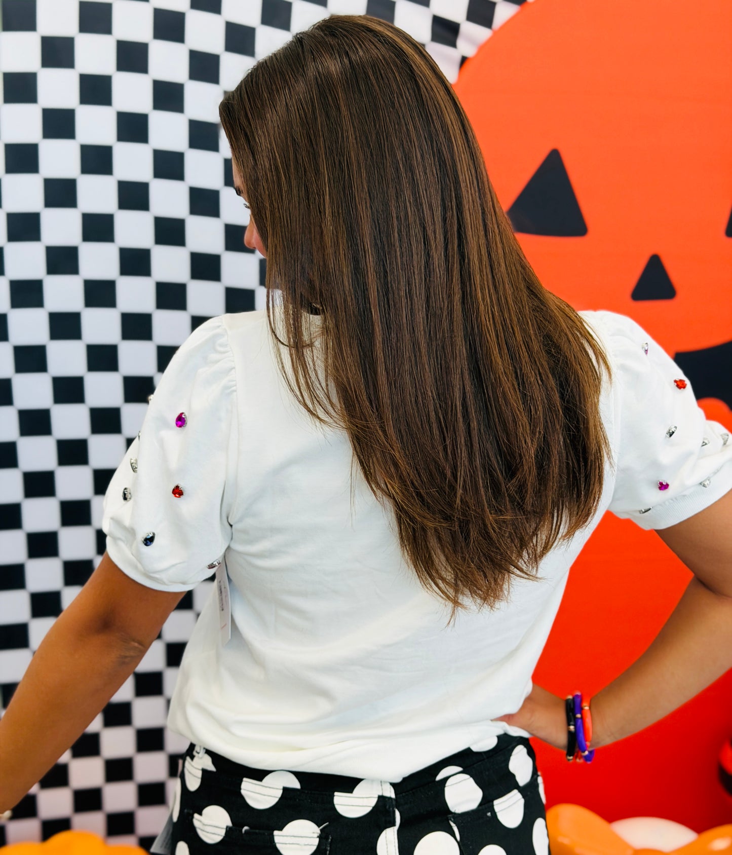 Sequin 'Hey Boo' Halloween Top (Reg. and Plus)