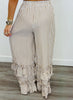 Tiered Ruffle Striped Pants (Reg & Plus) - 2 Colors