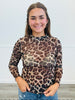 Leopard Mesh Long Sleeve Top (Reg.)