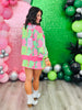 Queen Of Sparkles Licensed Pink/Green Glinda & Elphaba Profile Cardigan (Reg. and Plus)