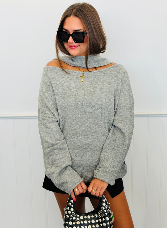 Heather Grey Emma Sweater Top (Reg.)