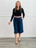 Mineral Wash Pleated Culottes (Reg.)-2 Colors