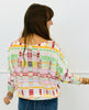Multi Plaid Sweater Pullover Top (One Size)