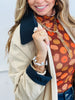 Beige/Navy Contrast Collar Trench Coat (Reg.)