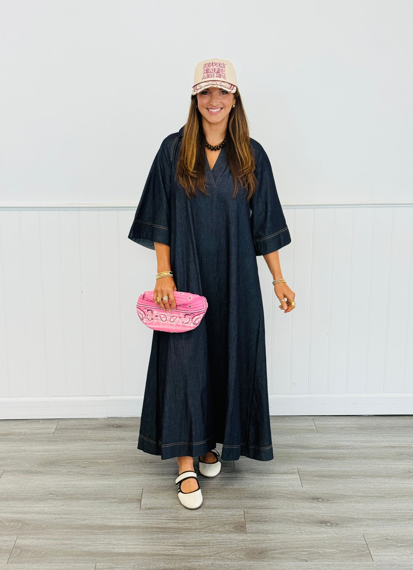 Dark Denim Flow Away Maxi Dress (Reg.)