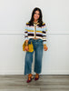 Burgundy Multi Striped Sweater Cardigan (Reg.)