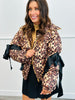 Leopard Elbow Bow Knot Puffer Jacket (Reg.)