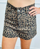 Leopard Print High Waist Skort (Reg.)