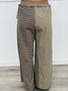 Olive Combo Check Wide Leg Pants (Reg.)