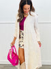 Long Lace Button Up Jacket (Reg. & Plus)- 2 Colors
