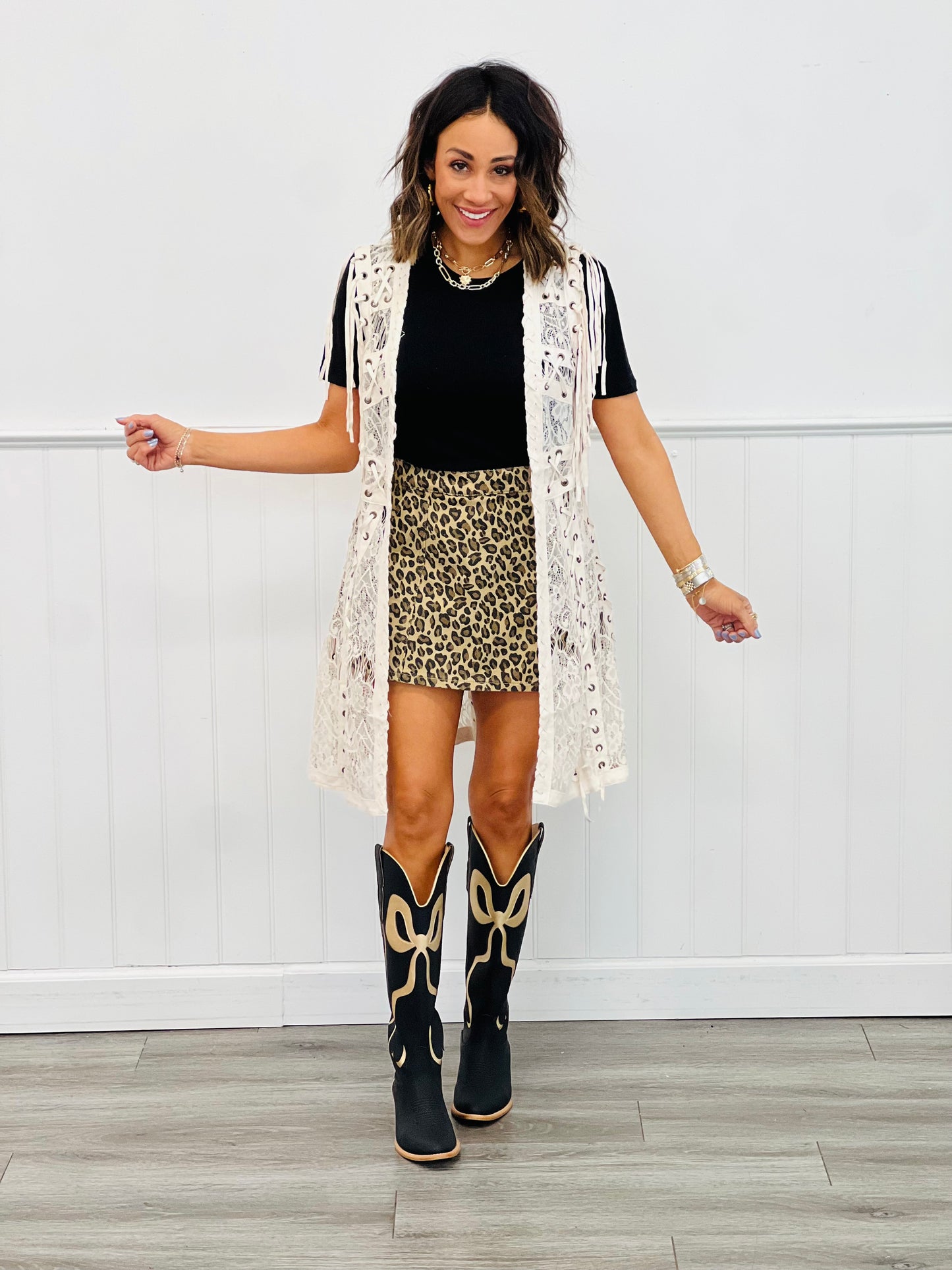 Leopard Side Wrap Skort (Reg.)