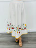 Off White Embroidered Top & Midi Skirt Set (Reg & Plus)