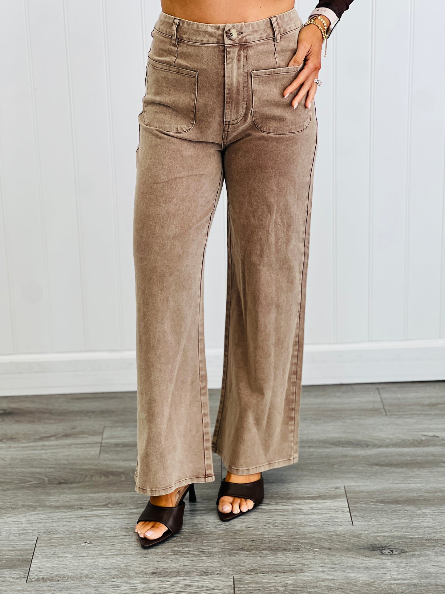 Brown Ankle Length Pants (Reg.)