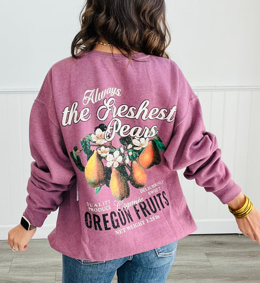 The Freshest Pears Oregon Fruits Sweatshirt (Reg)