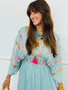 POL Seafoam Goddess Embroidered Maxi Dress (Reg.)