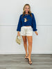 Royal Duck Graphic Pullover Sweater Top (Reg.)