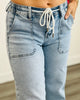 Clearly High Rise Drawstring Waistband Wide Leg Jeans (Reg.)
