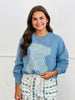 Gingham Teddy Bear Graphic Sweatshirt (Reg.)-2 Colors