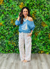 Blue Sailboat Graphic Sweater Top (Reg.)