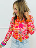 Floral Print Mesh Blouse (Reg.) - 4 Colors