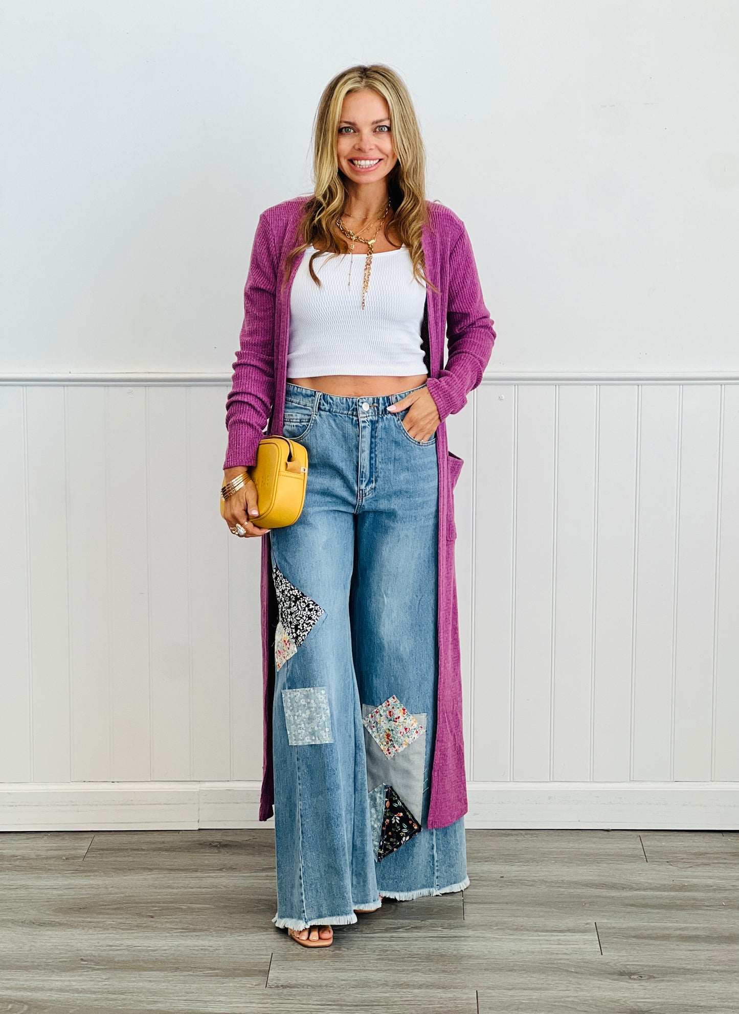 Medium Denim Patchwork Jeans (Reg.)