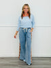 Camo Side Stripe Denim  Pants (Reg & Plus)
