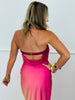 Pink Ombre Strapless Maxi Dress (Reg.)